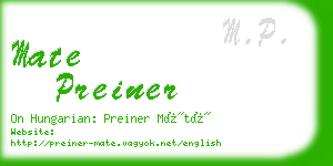 mate preiner business card